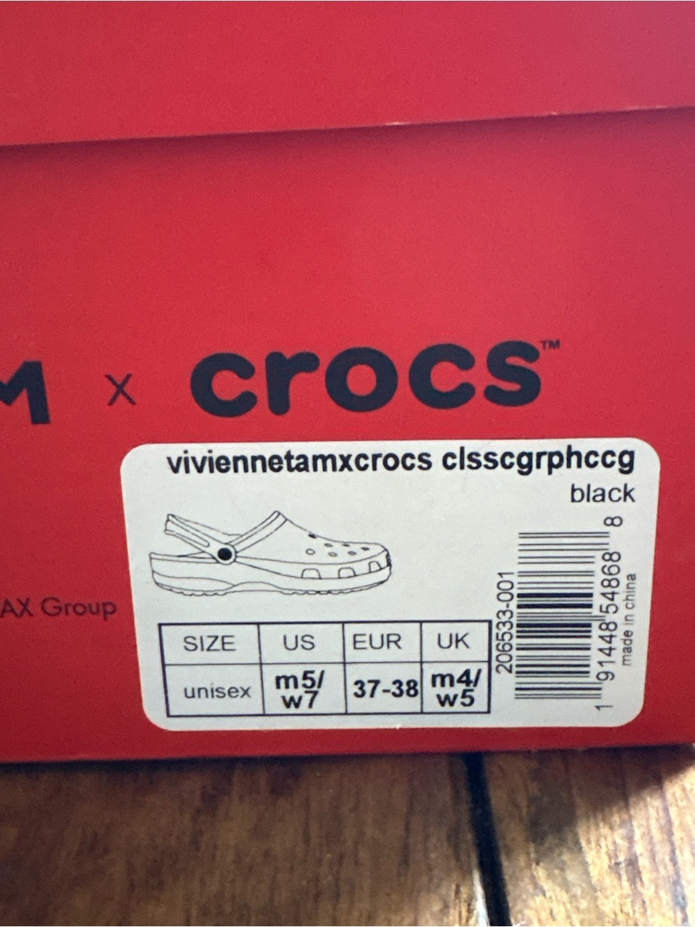 Vivienne Tam x Crocs colab Limited Edition Rare ! Sold out size 7w NWB - Picture 8 of 10